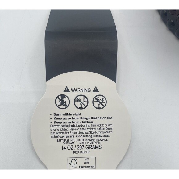 Red Jasper Soy Blend Candle 14 Oz. House of Harlow 1960 New HTF Tassel Charm - Picture 4 of 11